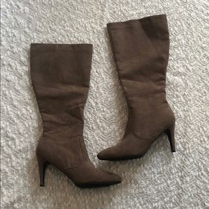 High Heel Tan Boots